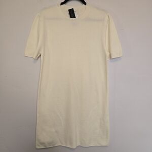 Banana Republic Cream Short Sleeve Knit Dress